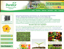 Tablet Screenshot of durablegrowingequipment.com